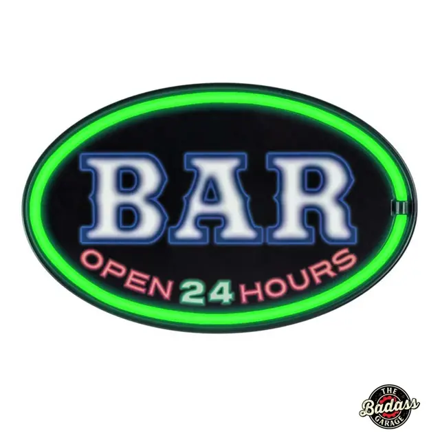 Bar Open 24 Hours LED Rope Light Sign