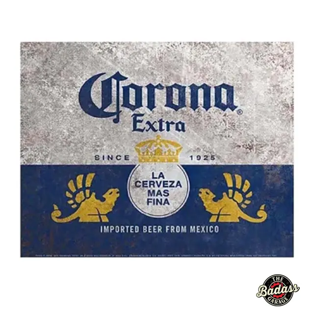 Rustic Corona Flat Rectangle Tin Sign