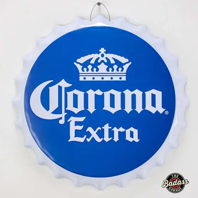 Corona Extra Scalloped Edge Metal Sign