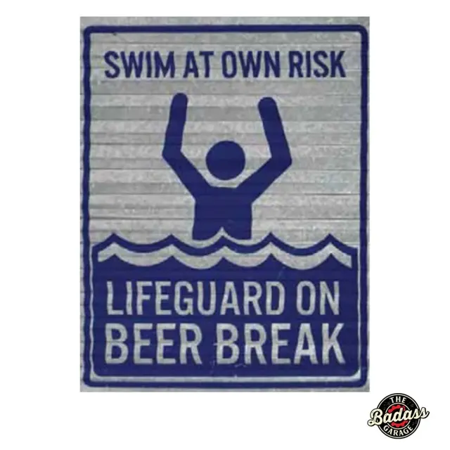 Beer Break Corrugated Tin Sign