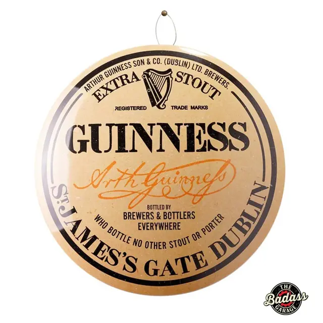 Guinness Domed Metal Sign