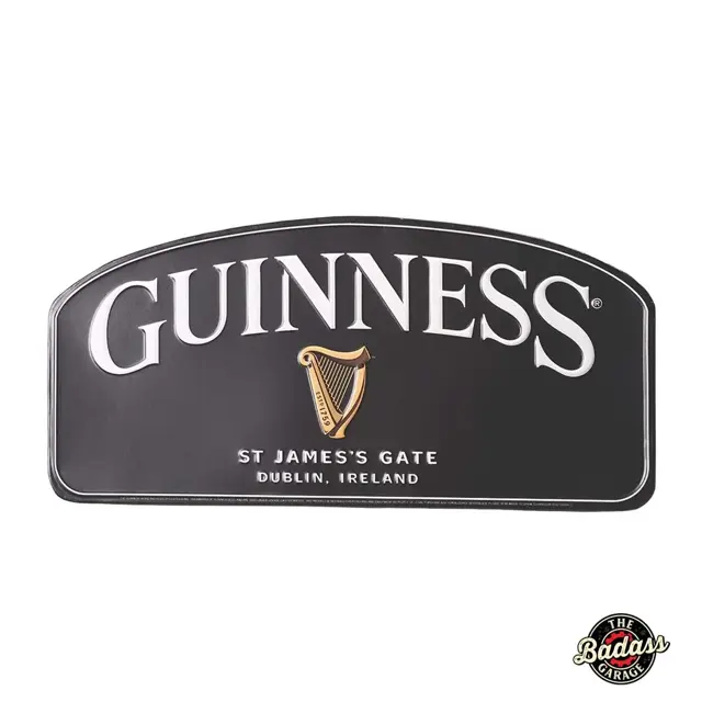 Guinness Arch Shaped and Embossed Metal Sign