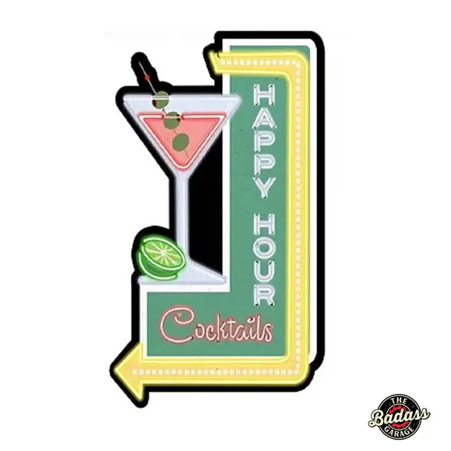Happy Hour Lenticular MDF Sign
