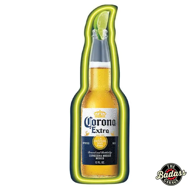 Corona Cerveza Bottle Shaped LED Wall Plaque