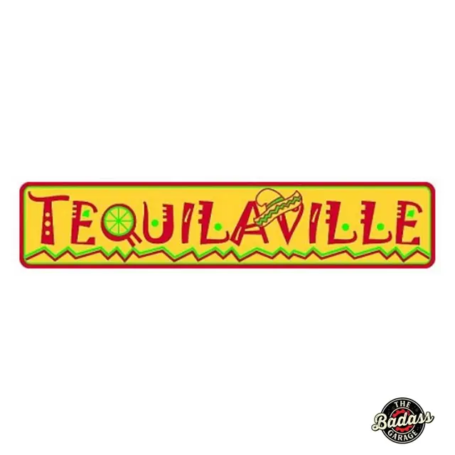 Tequilaville Bar Room 24" Embossed Aluminium Street Sign