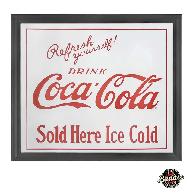Coca-Cola Sold Here Screenprinted Mirror