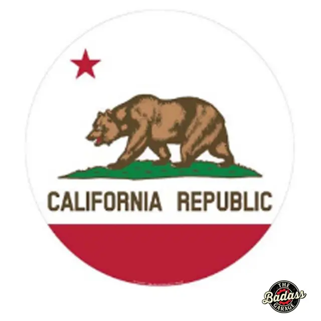 California Domed Metal Sign
