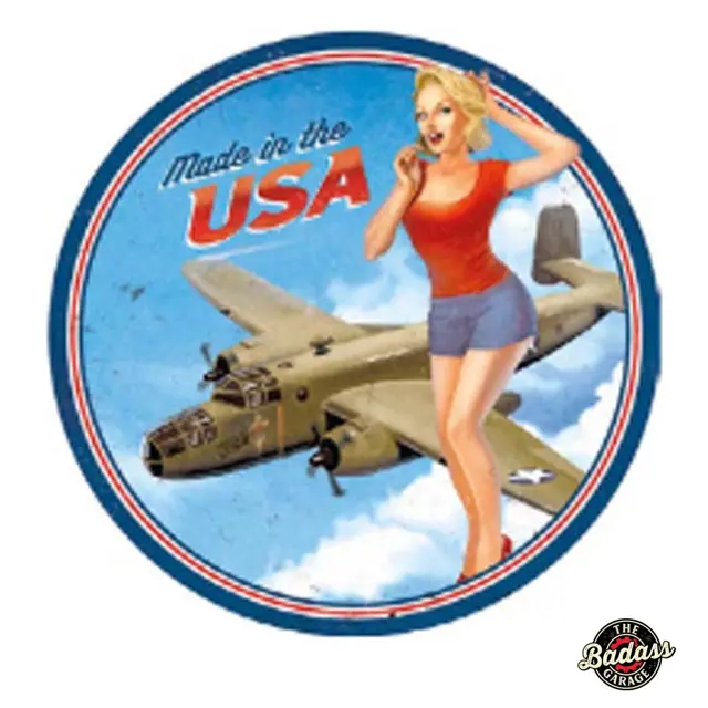 Made in the USA Domed Metal Sign