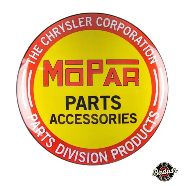 Mopar Parts Domed Metal Sign