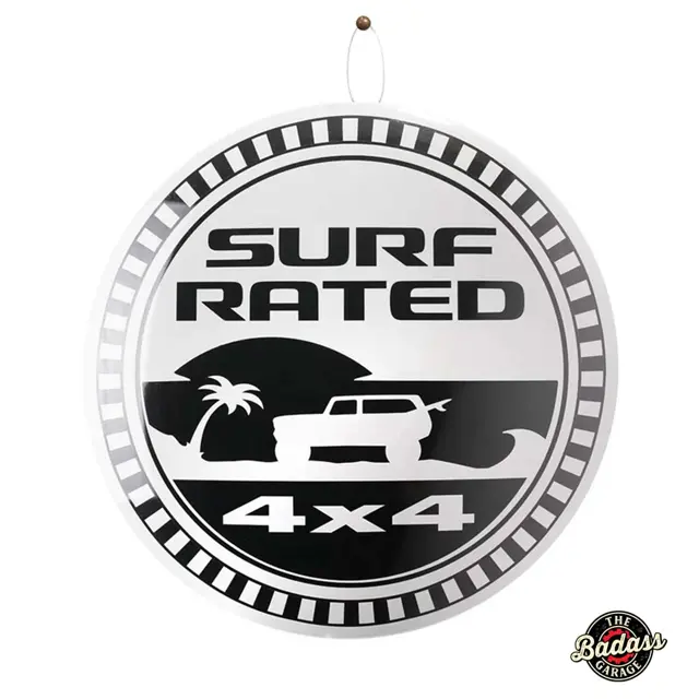 Jeep Surf Rated Domed Metal Sign