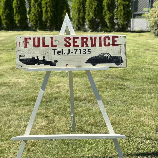 Boat & Car Full Service Hand Painted Wood Sign