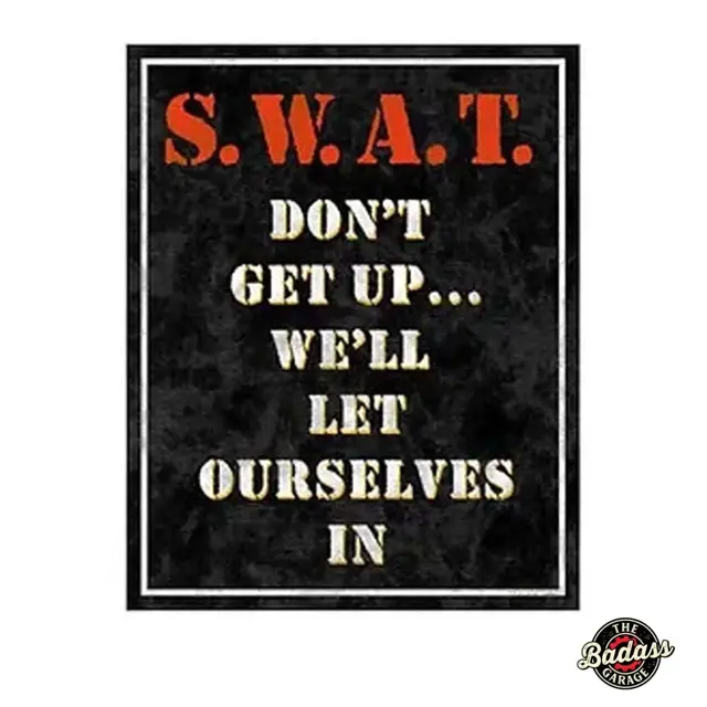 S.W.A.T. Flat Rectangle Tin Sign