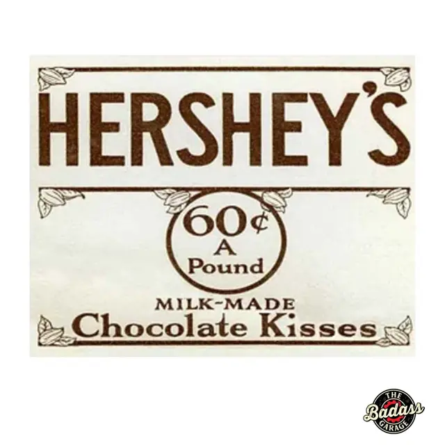 Hershey's Chocolate Kisses Flat Rectangle Tin Sign