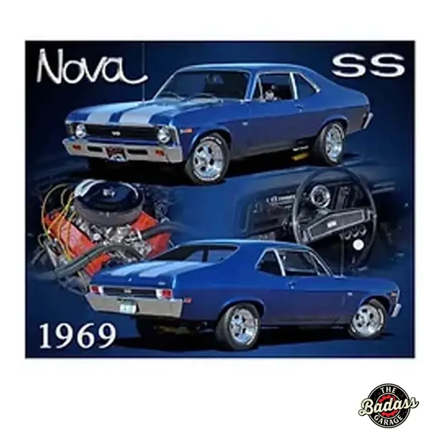 1969 Nova Flat Rectangle Tin Sign