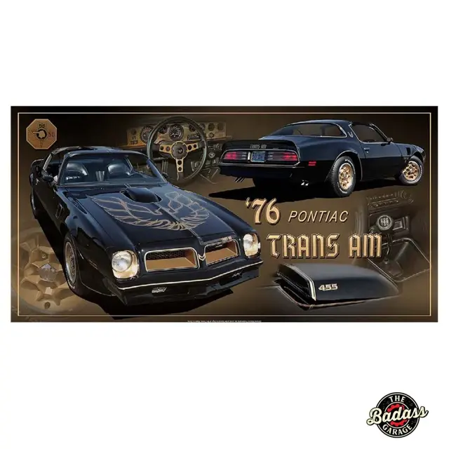 1976 Firebird Flat Rectangle Tin Sign
