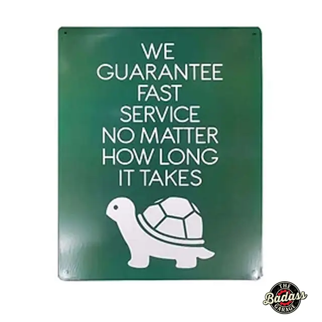 Fast Service Flat Rectangle Tin Sign