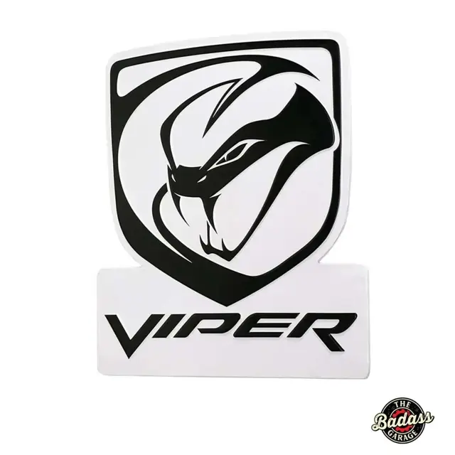 Viper Shaped and Embossed Metal Sign