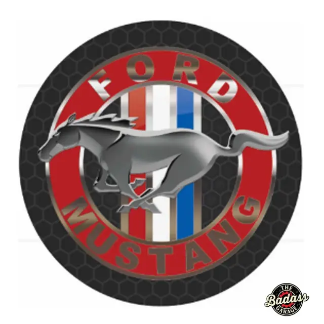 Ford Mustang Round Metal Sign