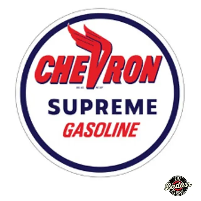 Chevron Supreme Domed Metal Sign