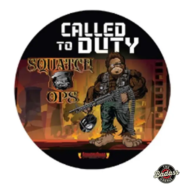 Called To Duty Sasquatch Domed Metal Sign