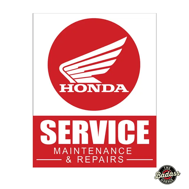 Honda Maintenance & Repair 12" Metal Sign