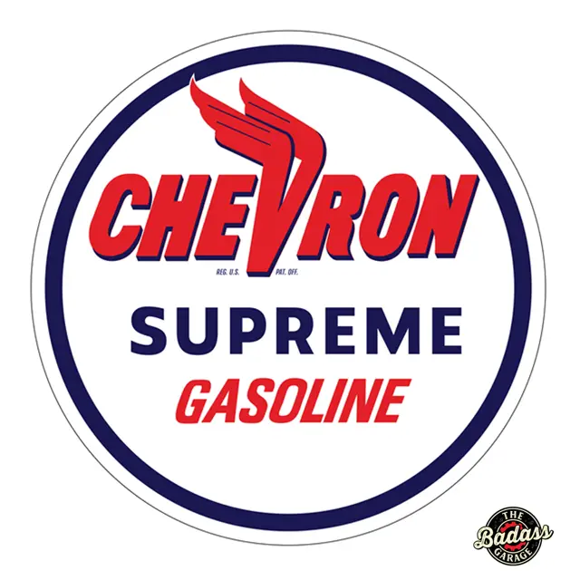 Chevron Supreme Gasoline 30" Metal Sign