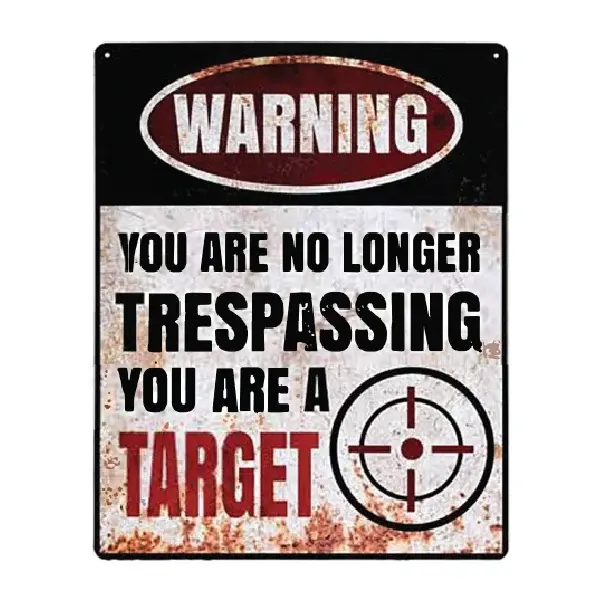 You're A Target Flat Rectangle Tin Sign