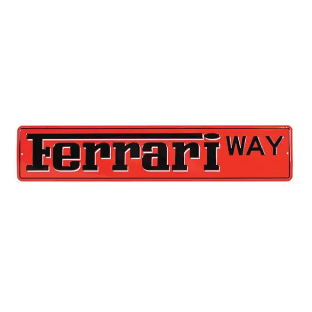 Ferrari Way Red Street Sign