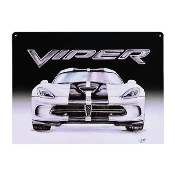 Viper Flat Rectangle Tin Sign