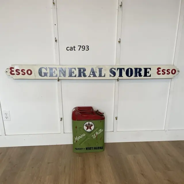 Esso General Store Hand Painted Wood Sign