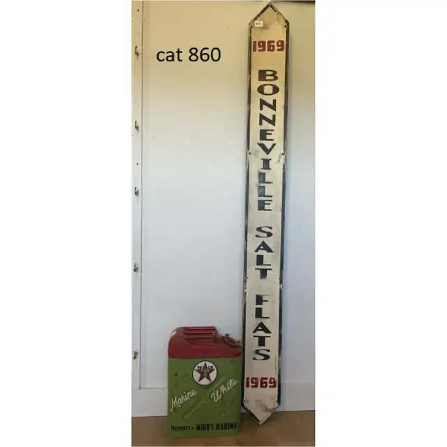 1969 Bonneville Vert Hand Painted Wood Sign