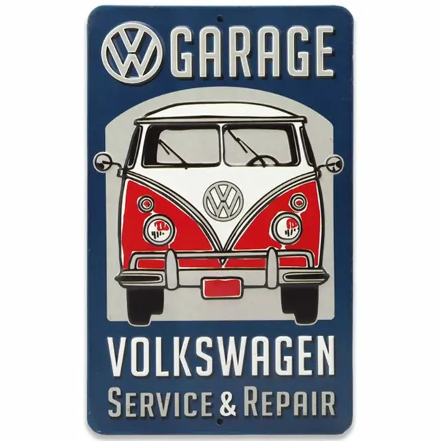 Volkswagen Garage 10" Embossed Metal Sign