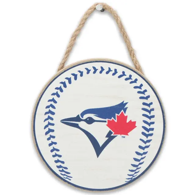 Toronto Blue Jays Round Wood Hanging Baseball Sign or Ornament