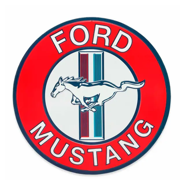 Ford Mustang Logo Round Metal Sign