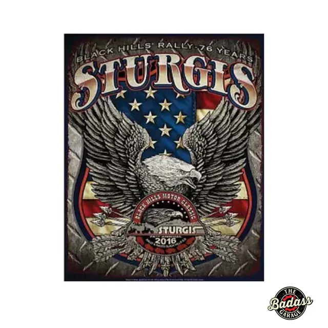 Sturgis Eagle Flat Rectangle Tin Sign