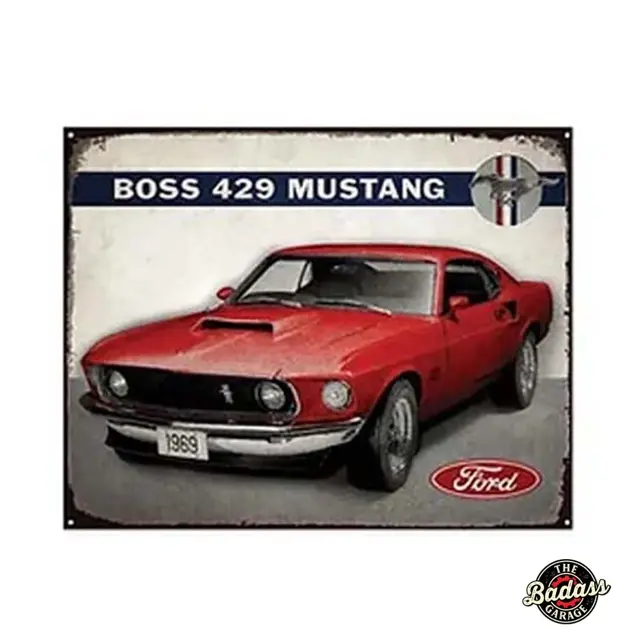 429 Mustang Flat Rectangle Tin Sign