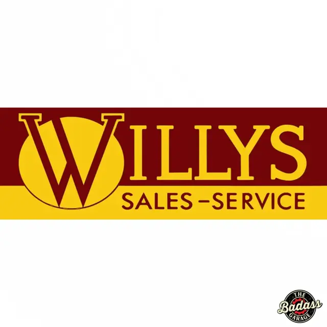Willys Sales & Service Plasma Cut Steel Sign 6"x18"