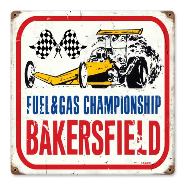 Bakersfield Fuel & Gas Championship Rectangle Steel Sign 12"x12"