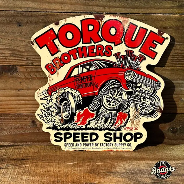 Torque Brothers ’62 Nova Gasser Vintage Sign 15"x15"