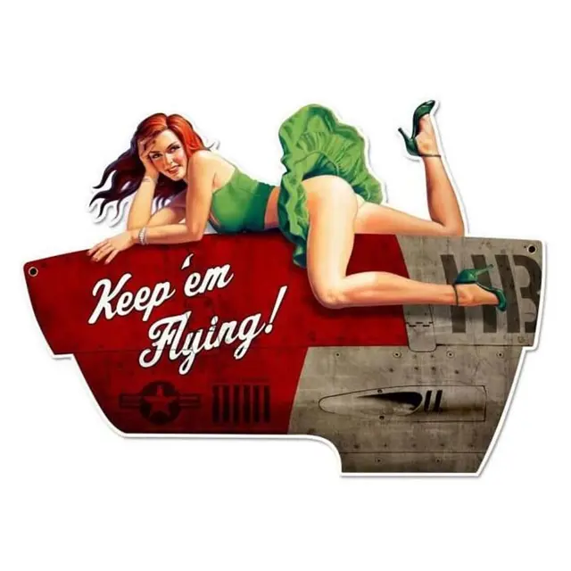 Keep Her Flying 20" Plasma Cut Steel Sign 20"x15"