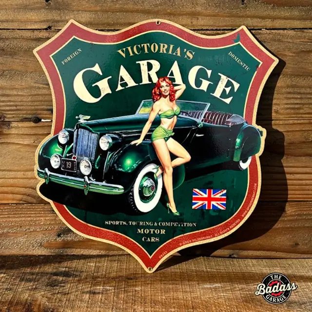 Victoria's Garage Vintage Sign 15"x16"
