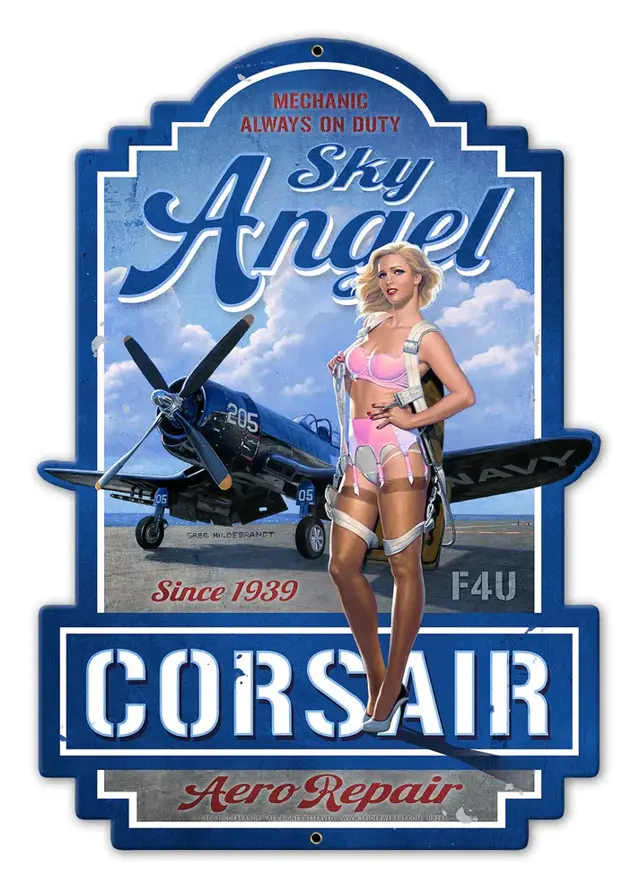 Angels Corsair Plasma Cut Steel Sign 12"x18"
