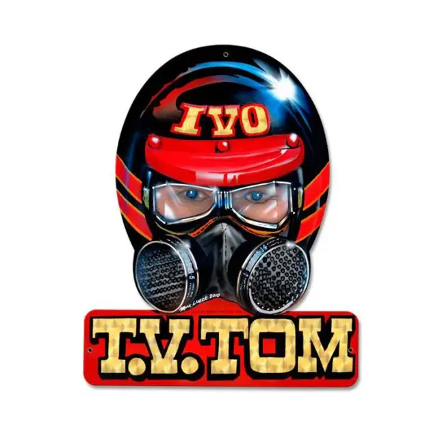 Tommy Ivo Plasma Cut Helmet Steel Sign 12"x15"