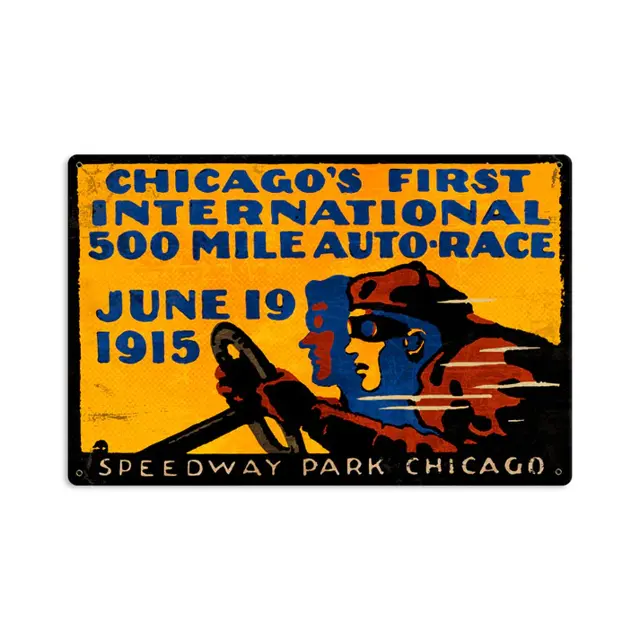 Chicago 500 Plasma Cut Steel Sign 12"x18"