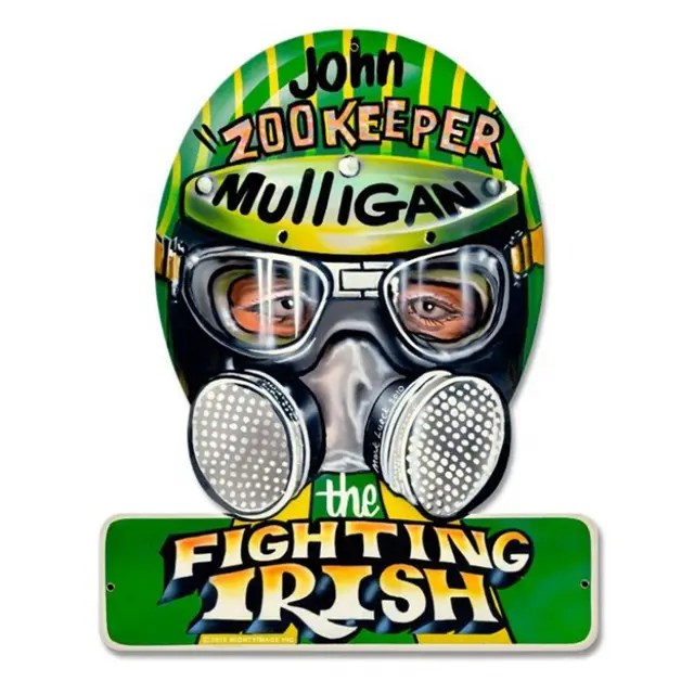 Fighting Irish Helmet Plasma Cut Steel Sign 15"x12"