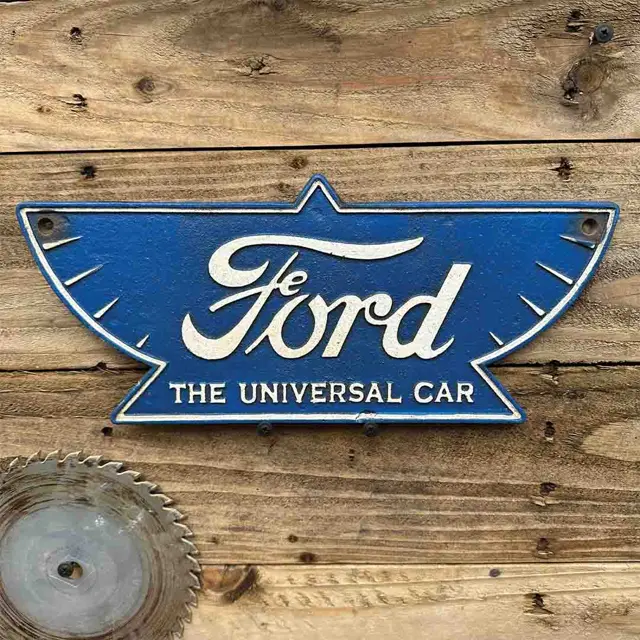 Old Time Ford Universal Car Antique Finish Cast Iron Sign