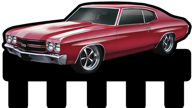 Chevy Chevelle Key Chain Holder 18" x 10" Plasma Cut Steel Sign