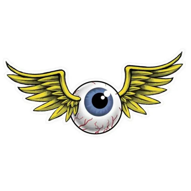 Flying Eyeball Plasma Cut Steel Sign 28"x14"