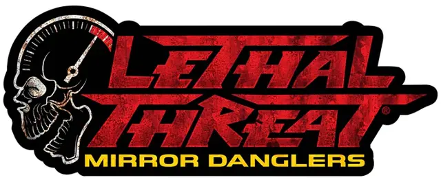 Lethal Threat Mirror Danglers Plasma Cut Steel Sign 20"x8"