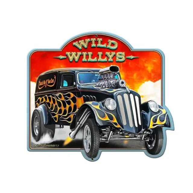 Wild 33 Willys Plasma Cut Steel Sign 16"x14"